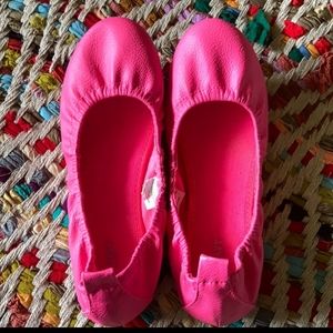 Hot pink ballet flats